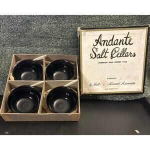Pre Owned Vintage Holt Howard Andante Salt Cellars w Spoons in Original Box
